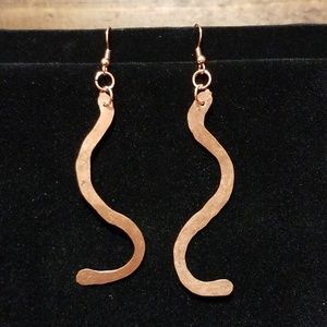 Hammered copper earrings (item#24)
